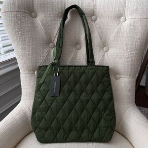 NWT Vera Bradley Small Original Polyester Twill Tote in Bronze Green